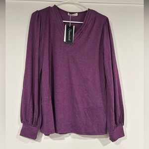 Garnet Hill Women's Purple Top
